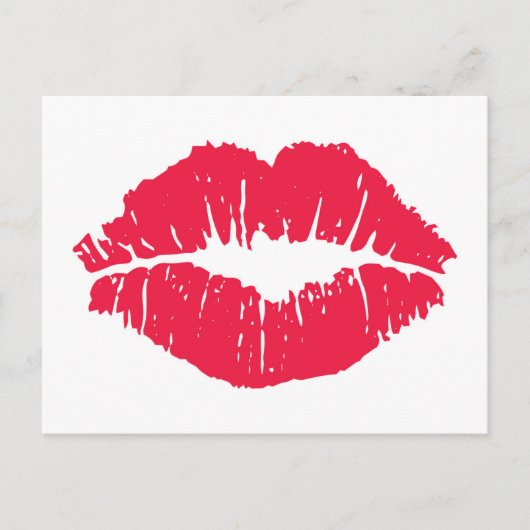 Lipstick Kiss Postkarte (Vorderseite)
