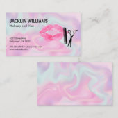 Lipstick Kiss Salon Scissors | Pastel Liquid Blend Treuekarte (Vorne/Hinten)