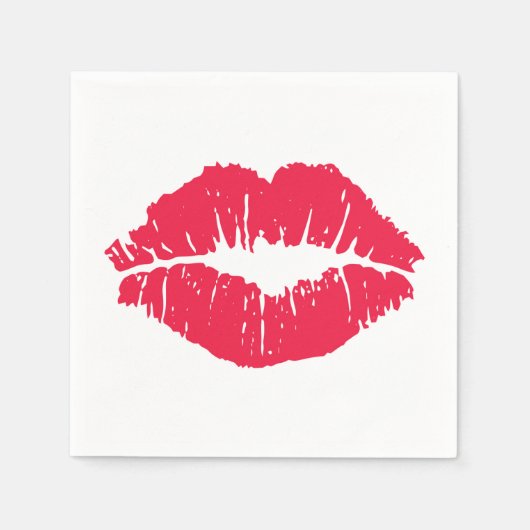 Lipstick Kiss Serviette (Vorderseite)