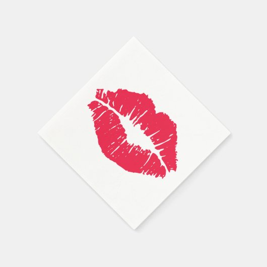 Lipstick Kiss Serviette (Ecke)