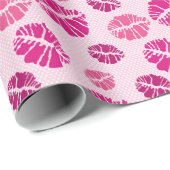 Lipstick Kiss Shape Print Pattern Geschenkpapier (Rolleneckpunkt)