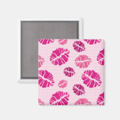 Lipstick Kiss Shape Print Pattern Magnet (Vorderseite/Rückseite)