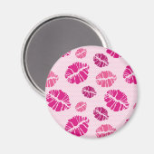 Lipstick Kiss Shape Print Pattern Magnet (Vorderseite/Rückseite)