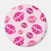 Lipstick Kiss Shape Print Pattern Magnet (Vorne)