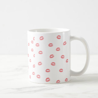 Lipstick Kiss: Tasse des Kaffees