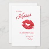 Lipstick Kiss Valentine's Day Card Feiertagskarte (Vorne/Hinten)