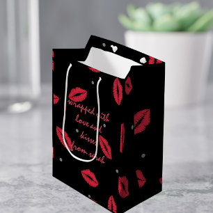 Lipstick Kisses Kleine Geschenktasche Mittlere Geschenktüte