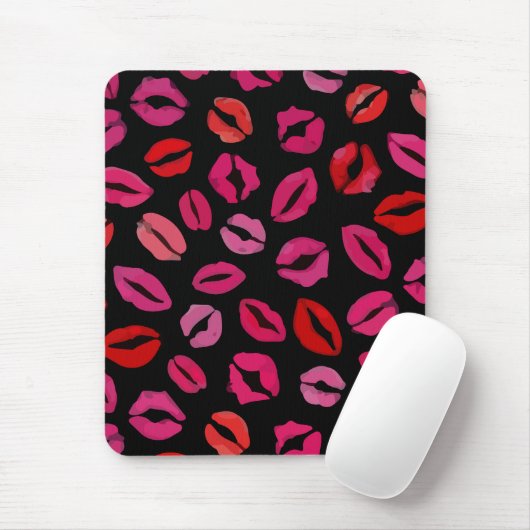Lipstick Kisses Mousepad (Mit Mouse)