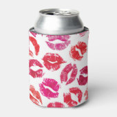 Lipstick Kisses Nahtloses Muster. Dosenkühler (Kanne Vorderseite)