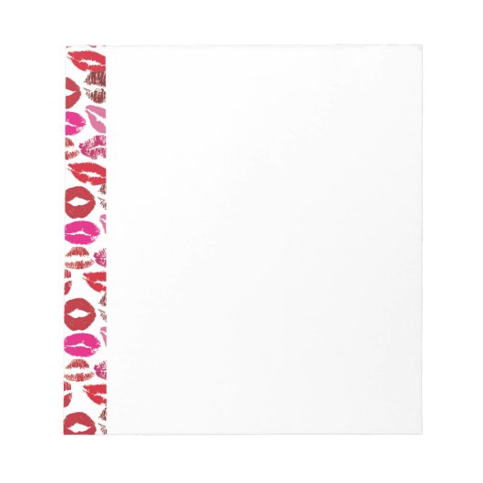 Lipstick Kisses Notizblock (Vorderseite)