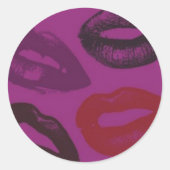 Lipstick Kisses Pattern Stickers (Vorderseite)