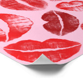 Lipstick Kisses Poster (Ecke)