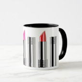 Lipstick-Kosmetologe Schönheitsrosa Tasse (VorderseiteRechts)