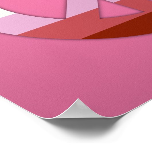 Lipstick Lesben Stolz Friedenszeichen Poster (Ecke)