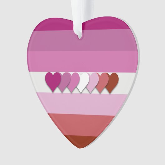 Lipstick Lesben Stolz Herzdesign Ornament (Vorderseite)
