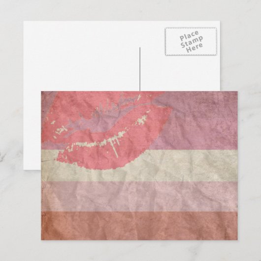 LIPSTICK LESBIAN POSTKARTE (Vorne/Hinten)