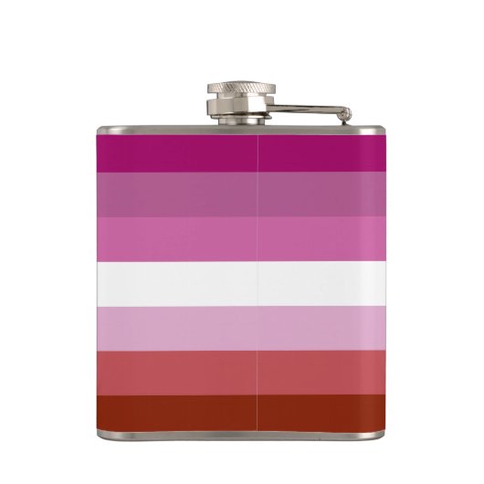 Lipstick Lesbian Pride Flag Flachmann (Rückseite)
