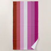 Lipstick Lesbian Pride flag Strandtuch (Vorderseite)