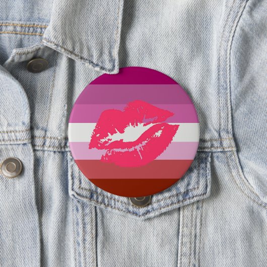 LIPSTICK LESBIAN PRIDE FLAG STRIPES DESIGN - 2014 BUTTON (Beispiel)