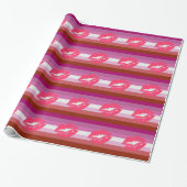 LIPSTICK LESBIAN PRIDE FLAG STRIPES DESIGN - 2014 GESCHENKPAPIER (Ungerollt)