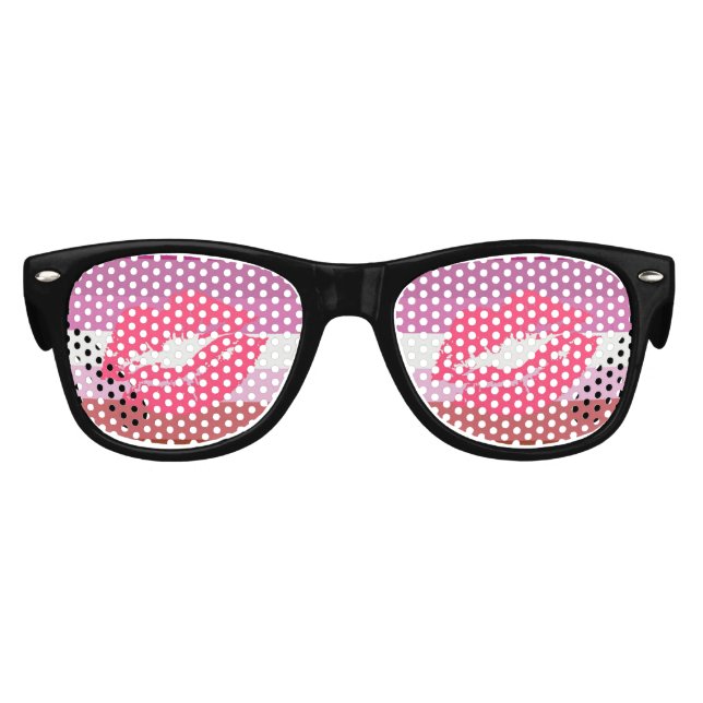 LIPSTICK LESBIAN PRIDE FLAG STRIPES DESIGN - 2014 PARTYBRILLE (Vorderseite)
