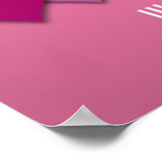 Lipstick lesbian pride hearts with custom text poster (Ecke)