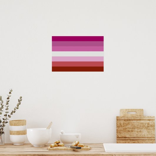 Lipstick Lesbisch Pride Flag Poster (Küche)