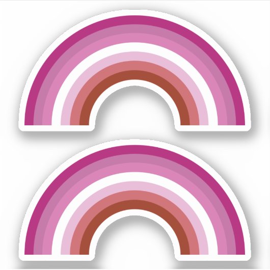 Lipstick lesbisch Pride Rainbow Aufkleber (Vorderseite)