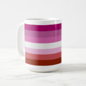 Lipstick Lesbische Farben - Kaffeetasse (Vorderseite Links)