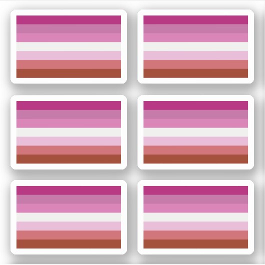 Lipstick Lesbische Flagge Aufkleber (Vorderseite)