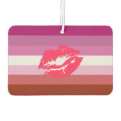 Lipstick Lesbische Flagge Autolufterfrischer (Rückseite)
