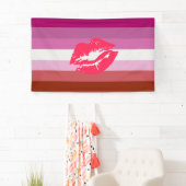 Lipstick Lesbische Flagge Banner (Insitu)