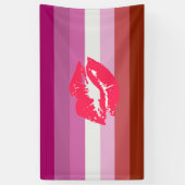 Lipstick Lesbische Flagge Banner (Vertikal)