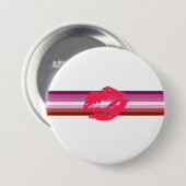 Lipstick Lesbische Flagge Button (Vorne & Hinten)