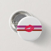 Lipstick Lesbische Flagge Button (Vorne & Hinten)