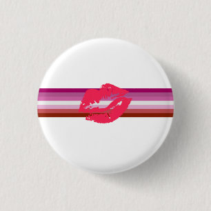 Lipstick Lesbische Flagge Button