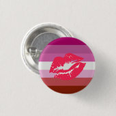 Lipstick Lesbische Flagge Button (Vorne & Hinten)