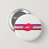 Lipstick Lesbische Flagge Button (Vorne & Hinten)