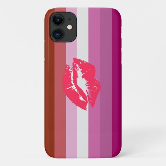 Lipstick Lesbische Flagge Case-Mate iPhone Hülle (Rückseite)