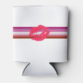 Lipstick Lesbische Flagge Dosenkühler (Vorderseite)