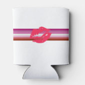 Lipstick Lesbische Flagge Dosenkühler (Rückseite)