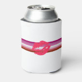 Lipstick Lesbische Flagge Dosenkühler (Kanne Rückseite)