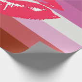 Lipstick Lesbische Flagge Geschenkpapier (Ecke)