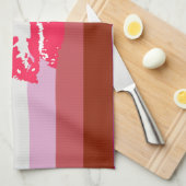 Lipstick Lesbische Flagge Geschirrtuch (Viertel Falte)