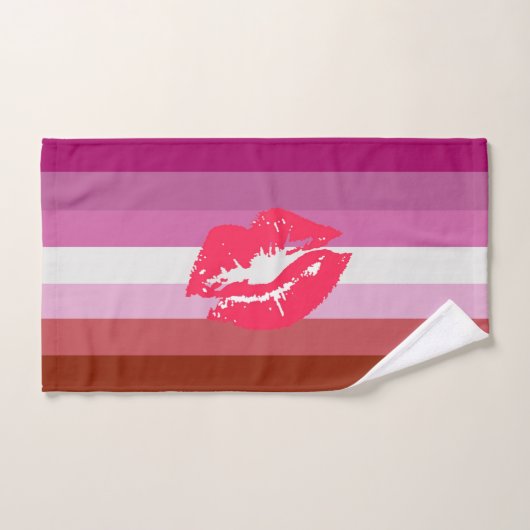 Lipstick Lesbische Flagge Handtuch (Handtuch)