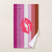 Lipstick Lesbische Flagge Handtuch (Handtuch)