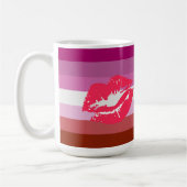 Lipstick Lesbische Flagge Kaffeetasse (Links)