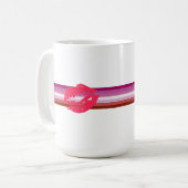 Lipstick Lesbische Flagge Kaffeetasse (Vorderseite Links)