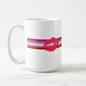 Lipstick Lesbische Flagge Kaffeetasse (Links)