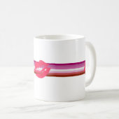 Lipstick Lesbische Flagge Kaffeetasse (VorderseiteRechts)